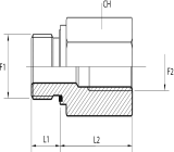 Male-female stud adapter packing