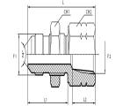 Straight bulkhead adaptor male JIC - fixed female NPT
