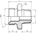 Reducing Adaptor male BSPP - male BSPT