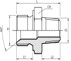 Reducing Adaptor male BSPP - male BSPT