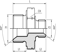 Reducing Adaptor male BSPP - metric male