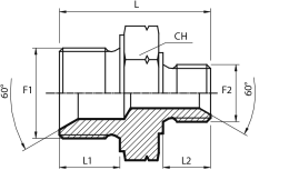Reducing Adaptor male BSPP - metric male