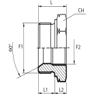 Reducing plug metric male - fixed female BSPP