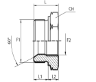 Reducing plug metric male - fixed female BSPP