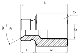 Reducing Adaptor male BSPP - fixed female BSPP