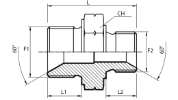 Reducing metric male Adaptor