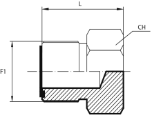 Swivel female Plug UNF - UN-2B