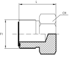 Swivel female Plug UNF - UN-2B