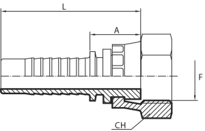 BSPP straight Female flat seat