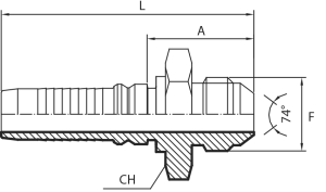 JIC Male 74° cone - INTERLOCK