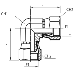 90° metric swivel female Adaptor