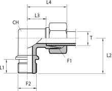 Stud elbow form B DIN 3852