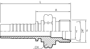 Metric Male 24° cone - L type