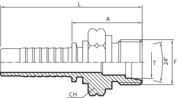Metric male 24° cone - S type