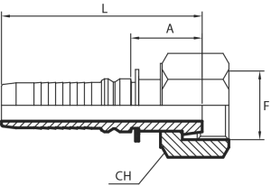 ORFS straight Female - INTERLOCK