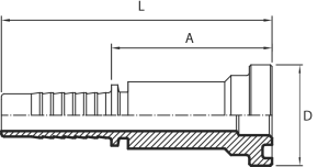 Straight Flange 3000 PSI (one-piece)