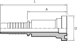 Straight Flange 3000 PSI (one-piece)