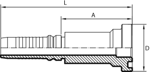 Straight Flange 6000 PSI (one-piece) - INTERLOCK