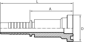 Straight Flange 6000 PSI (one-piece)