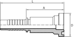 Straight Flange 6000 PSI (one-piece)
