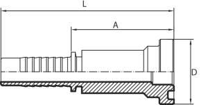 Straight flange SUPERCAT (one-piece)