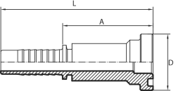 Straight flange SUPERCAT (one-piece)