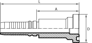 Straight SUPERCAT Flange (one-piece) - INTERLOCK