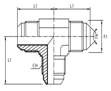 Tee male adaptor JIC