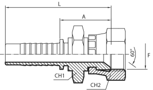 TOYOTA straight Female 60° cone