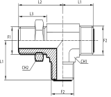 Run Tee bulkhead adaptor male ORFS - male-orfs