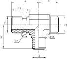 Run Tee bulkhead adaptor male ORFS - male-orfs