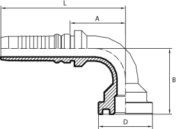 90° SUPERCAT Flange (one-piece) - INTERLOCK