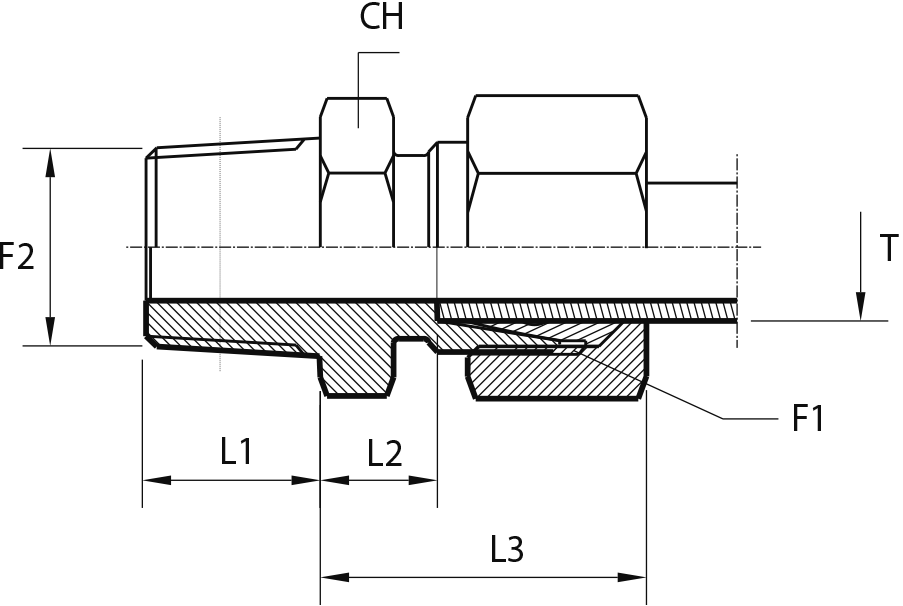 Male stud coupling