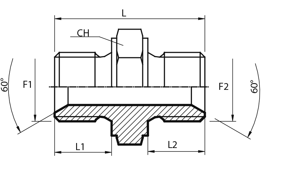 Adaptor male BSPP - male BSPP