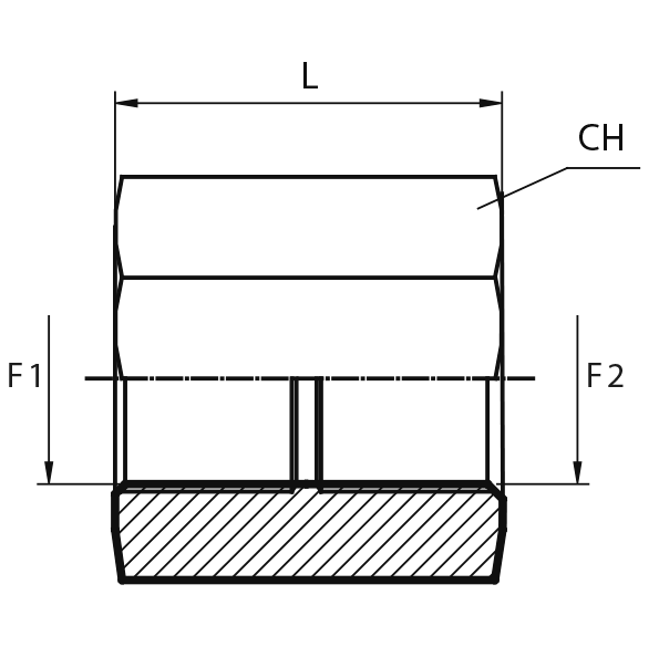 Adaptor fixed female BSPP - fixed female BSPP