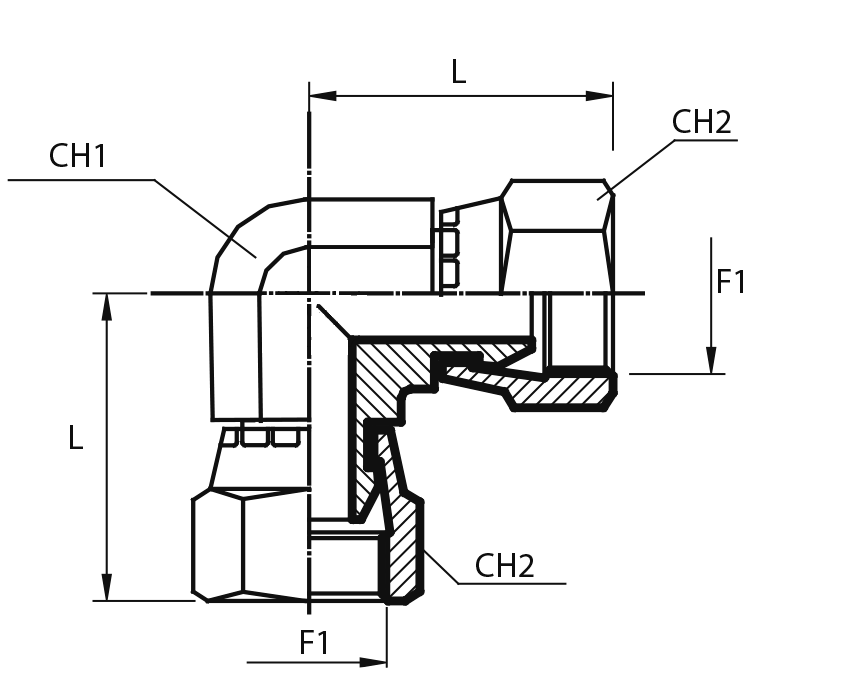 90° swivel female Adaptor BSPP