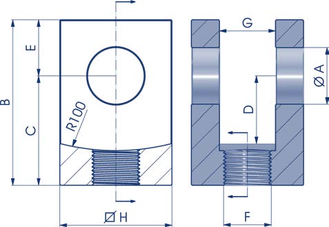 Fork Thread Threaded Fork - Components in Millimeters - Components For Hydraulic ...