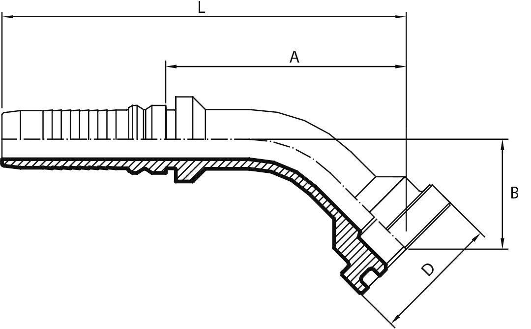 45° SUPERCAT Flange (one-piece) - INTERLOCK