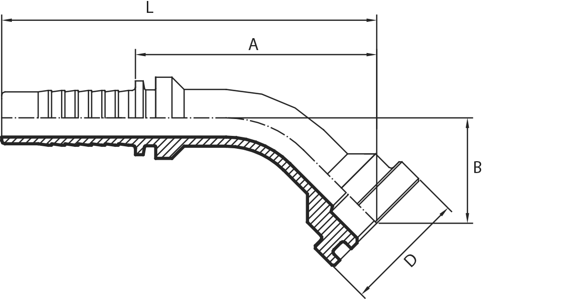 45° SUPERCAT Flange (one-piece)