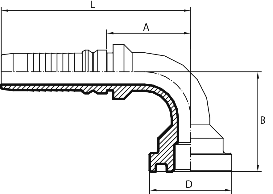 90° Flange 3000 PSI (one-piece) - Interlock