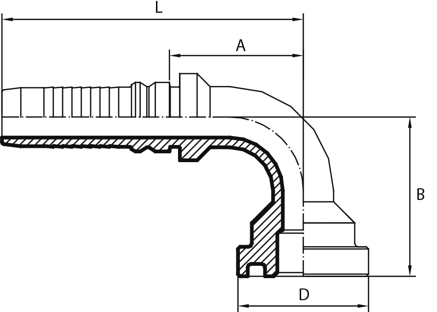 90° Flange 6000 PSI (one-piece) - INTERLOCK