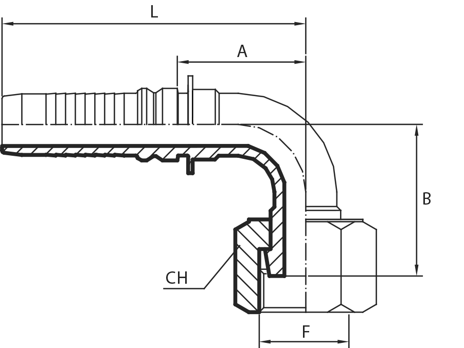 90° ORFS Female - INTERLOCK