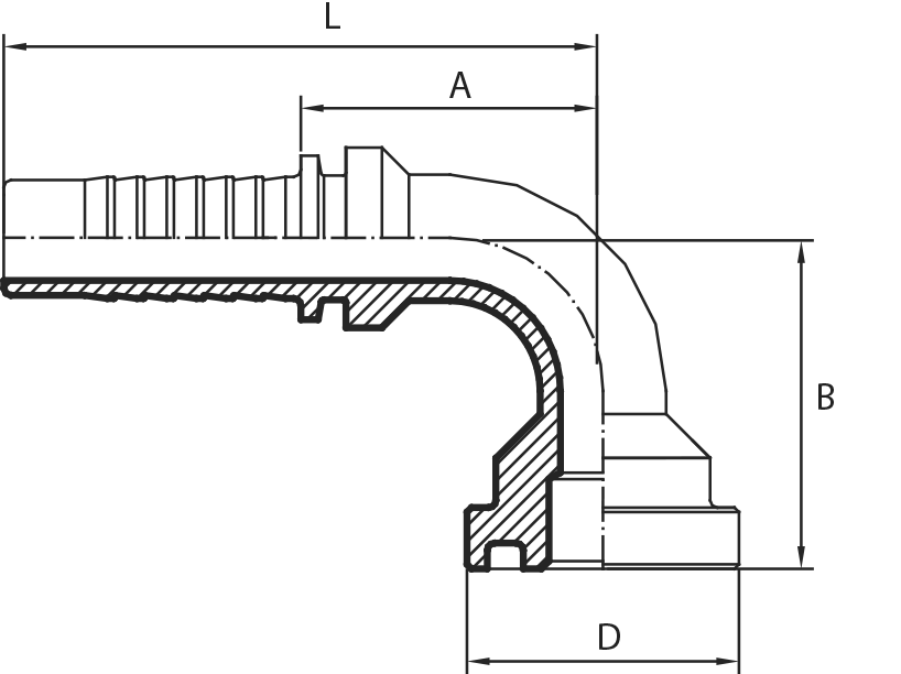 90° SUPERCAT Flange (one-piece)