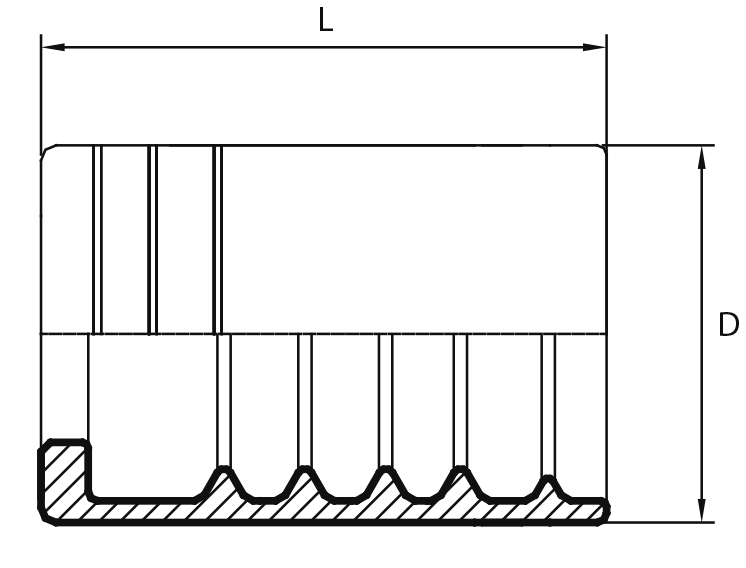 Ferrule for 1SC-SLIM-R17-R7-R6 1TE-R6 2TE