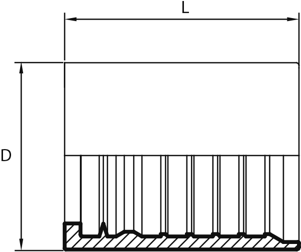 Ferrule for WATERBLAST (4 spirals)