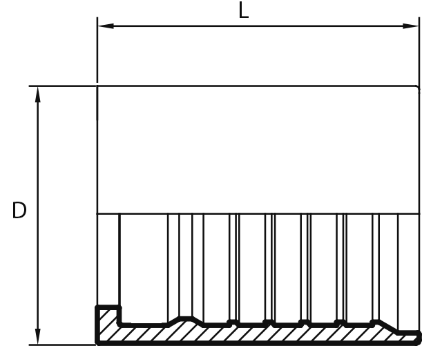 Ferrule for WATERBLAST (6 spirals)