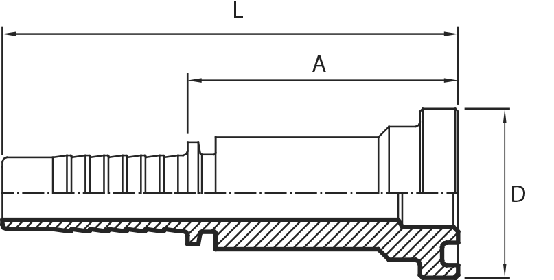 Straight Flange 3000 PSI (one-piece)