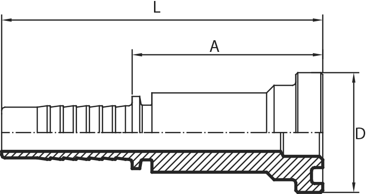 Straight flange SUPERCAT (one-piece)