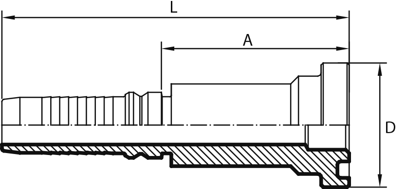 Straight SUPERCAT Flange (one-piece) - INTERLOCK